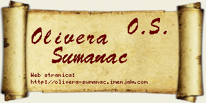 Olivera Šumanac vizit kartica